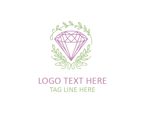 Elegant Flat Diamond Logo for Jewelry and Luxury Branding