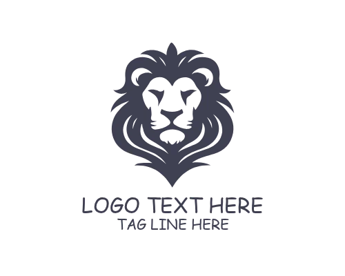 Elegant Flat Lion Brand Logo