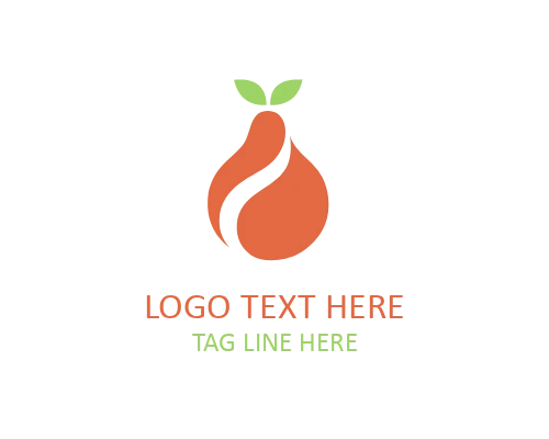 Elegant Flat Pear Logo for Premium Food and Lifestyle Brands