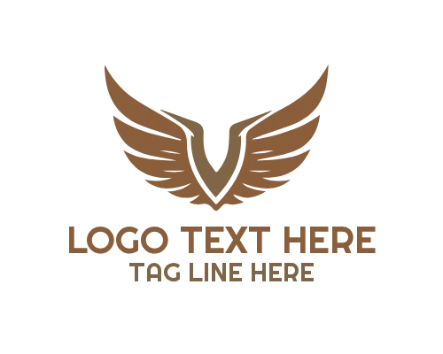 Elegant Flight Wings Logo