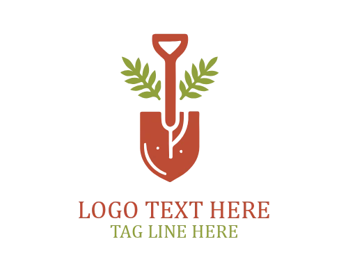 Elegant Floral Shovel Logo