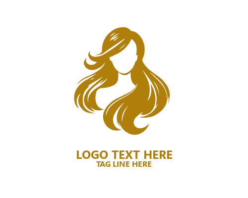  Elegant Flow Women Hair Logo