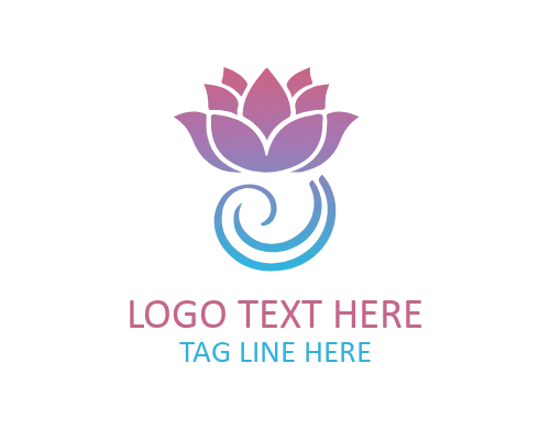 Elegant Flower Badge Logo