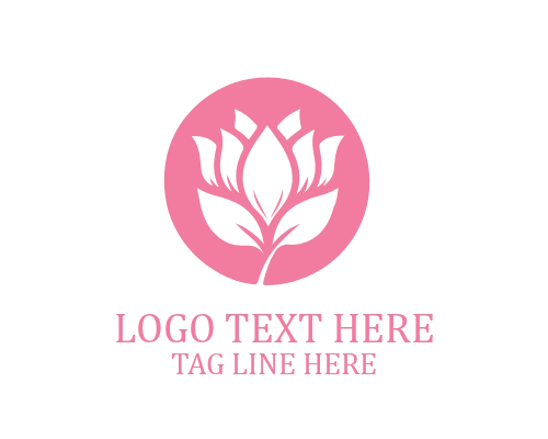 Elegant Flower Circle Badge Logo