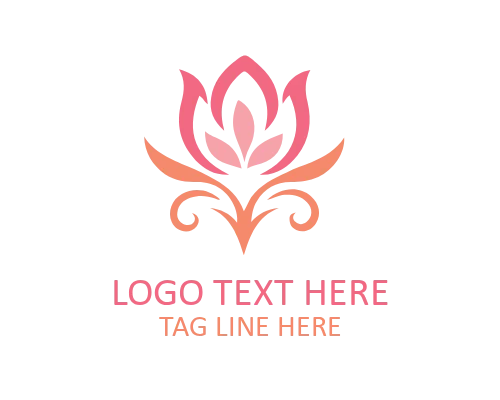 Elegant Flower Ornament Logo