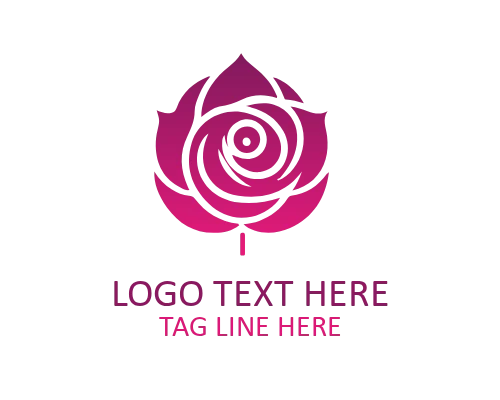 Elegant Flower Outline Logo