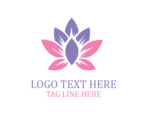 Elegant Flower Petal Emblem Logo