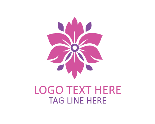 Elegant Flower Petal Icon Logo