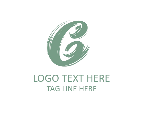 Elegant Fluid Brush Letter C Logo for Professional Identity
