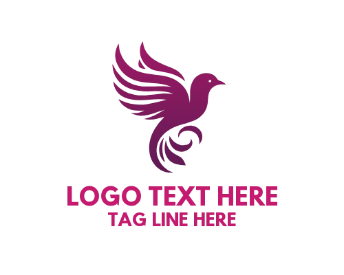 Elegant Flying Bird Logo