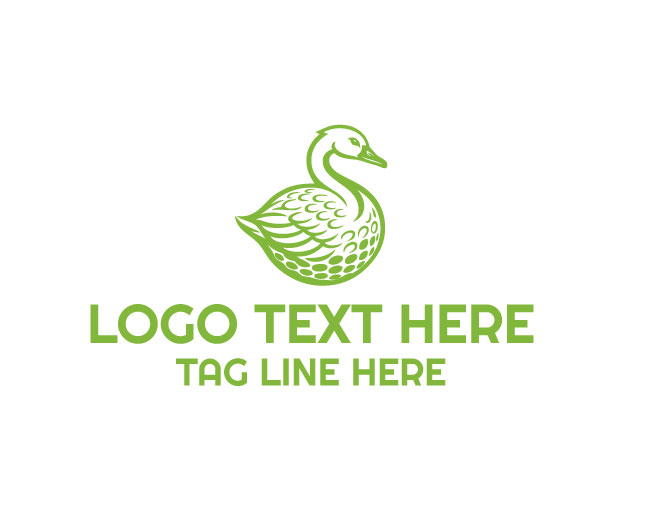 Elegant Golf Goose Logo