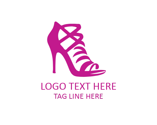 Elegant Heel Outline Mark for Minimal Fashion Branding