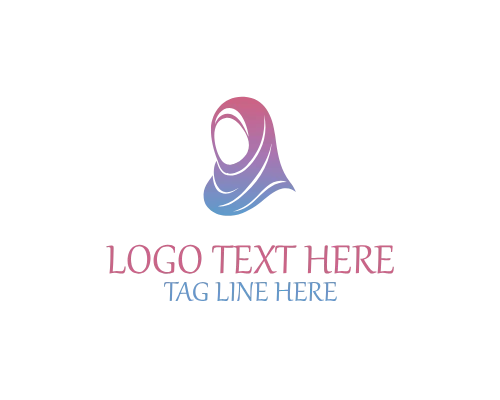 Elegant Hijab Symbol Logo