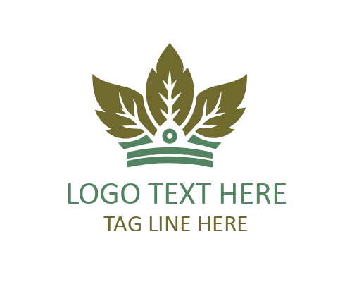 Elegant Leaf Crown Logo for Natural Beauty and Premium Brand Identity