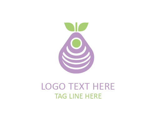 Elegant Line Art Pear Logo for Minimalist Branding and Modern Businesses