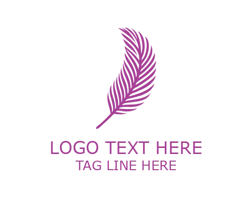 Elegant Line Minimalist Feather Logo for Premium Branding