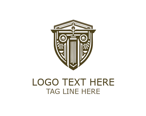 Elegant Line Pillar Logo