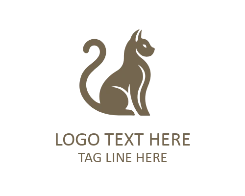 Elegant Linear Cat Logo for Pet and Luxury Branding