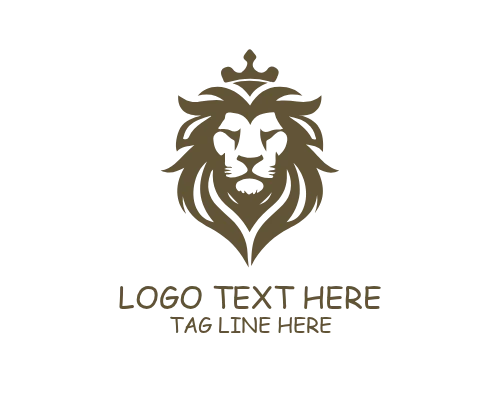 Elegant Lion Badge Logo