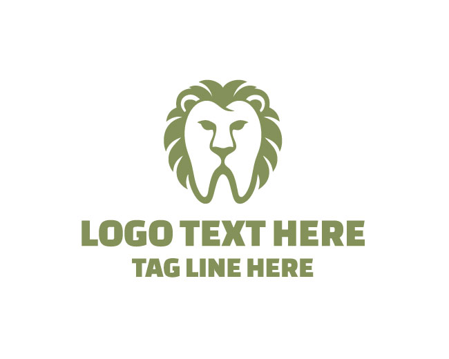 Elegant Lion Molar Logo