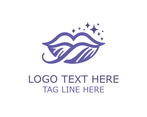 Elegant Lips Symbol Logo for Cosmetic and Beauty Brand Identity