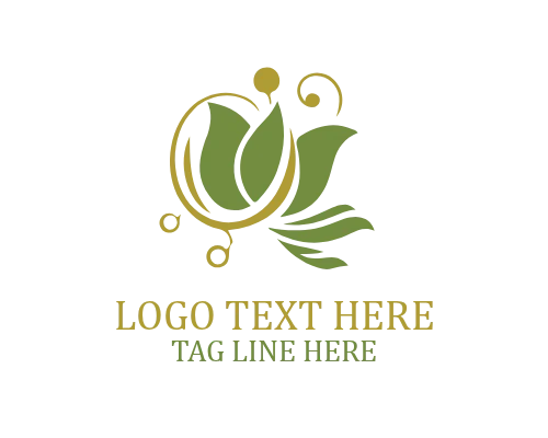 Elegant Lotus Style Flower Logo