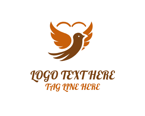 Elegant Love Bird Duo Logo