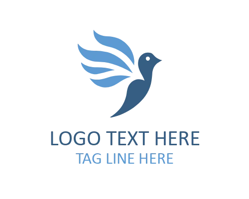Elegant Love Bird Heart Line Logo