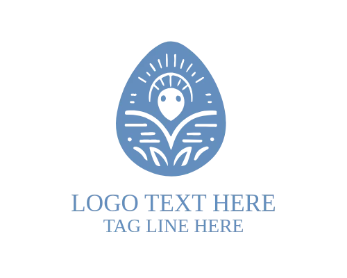 Elegant Luxury Easter Egg Logo Design