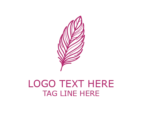 Elegant Minimalist Feather Logo for Luxury Branding