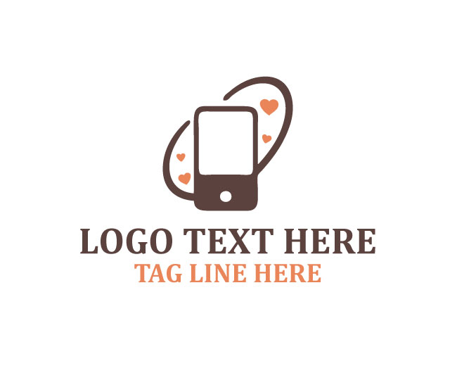 Elegant Mobile Heart Logo