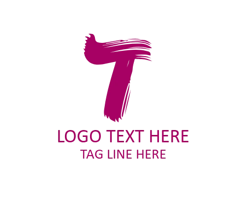 Elegant Modern Brush Letter T Logo for Professional Identity