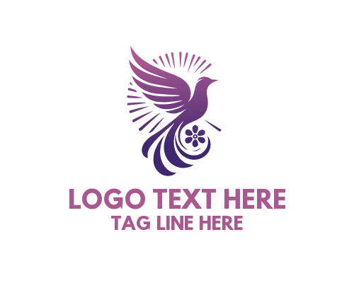 Elegant Monoline Bird Logo