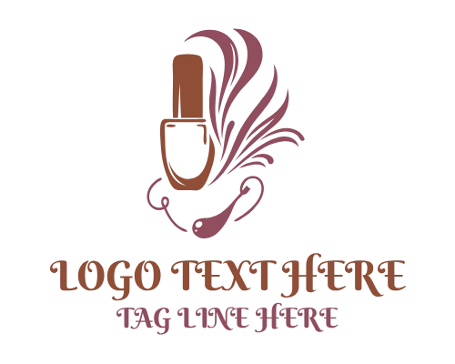 Elegant Nail Polish Brush Stroke Logo