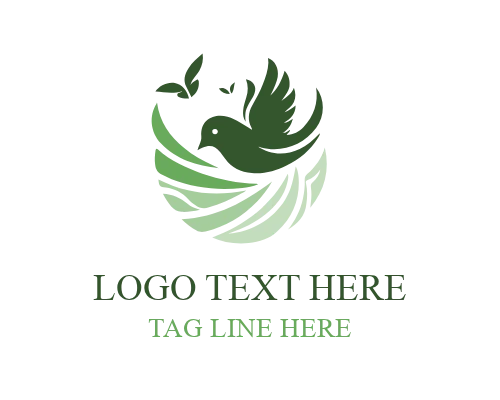 Elegant Nesting Bird Logo for Premium Nature Branding