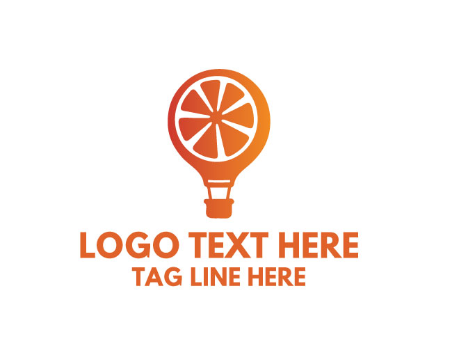 Elegant Orange Balloon Logo