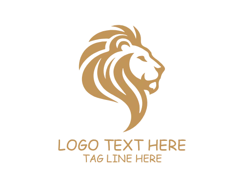 Elegant Outline Lion Logo