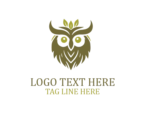Elegant Owl Outline Logo