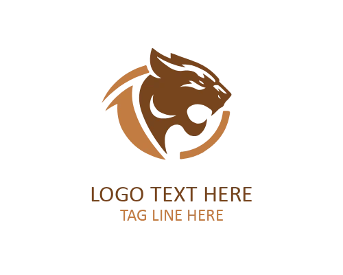 Elegant Panther Outline Logo