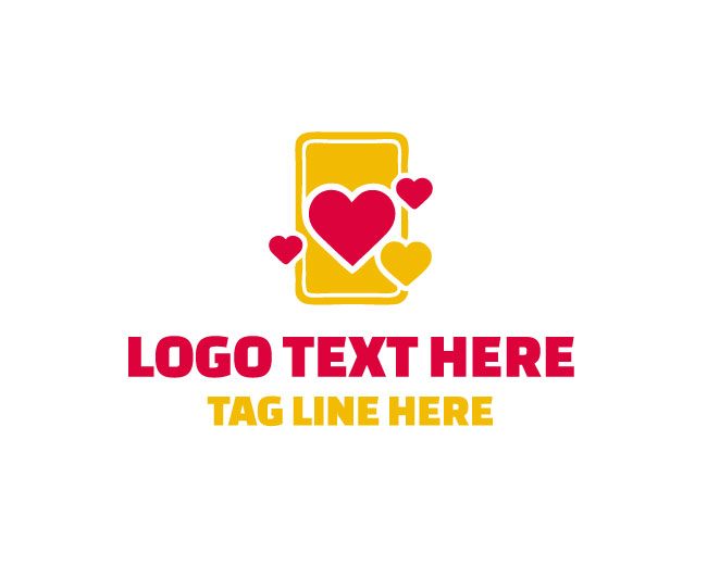 Elegant Phone Heart Logo
