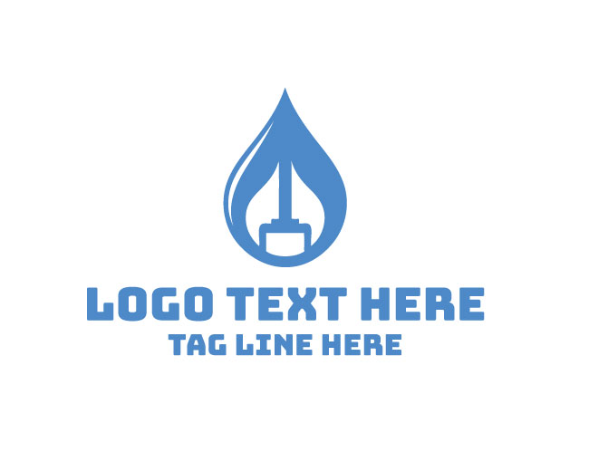 Elegant Plunger Water Logo