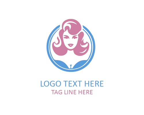 Elegant Retro Lady Profile Logo