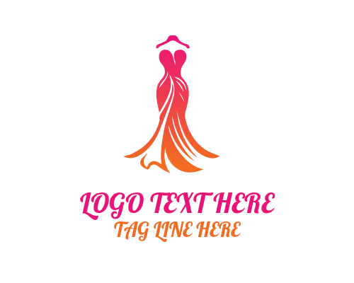 Elegant Runway Dress Fashion Logo