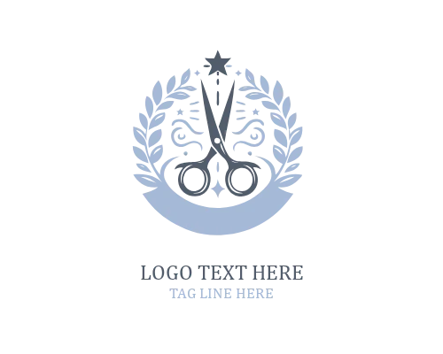 Elegant Scissor Floral Logo