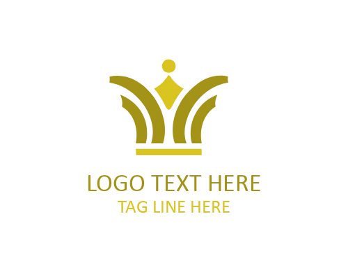 Elegant Script Crown Logo with Luxury Typography Style
