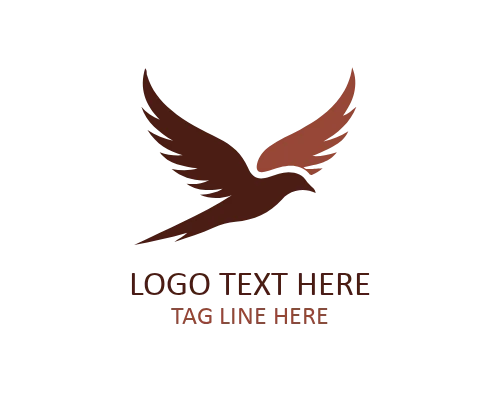 Elegant Sky Flying Bird Logo