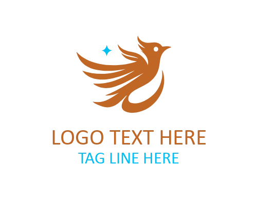 Elegant Skylark Bird Logo