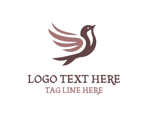 Elegant Sparrow Bird Logo