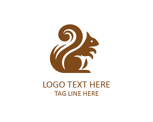 Elegant Squirrel Logo Icon