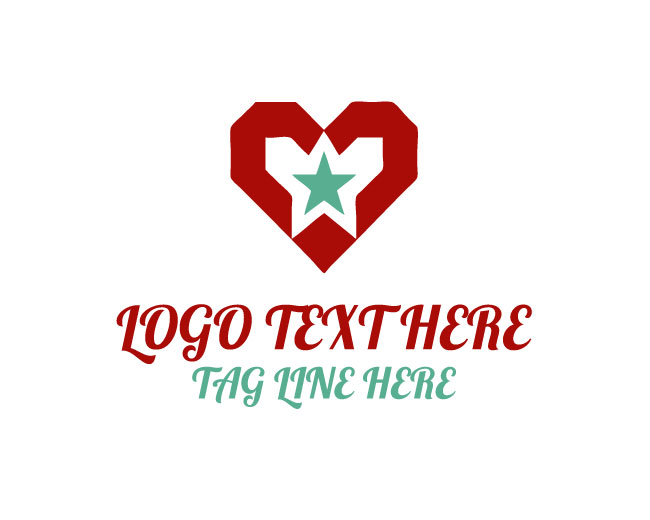 Elegant Star Heart Logo
